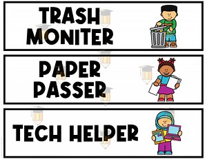 45 Classroom Jobs | Classroom Visual Task Cards | Classroom Decor | Daily Routine Chart | Homeschool | Daycare | Class Printables | Teacher - Etsy