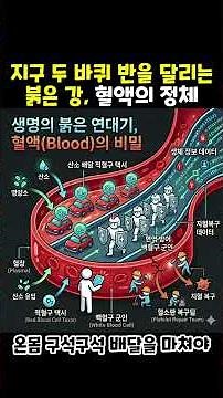 [과학숏컷] 지구 두 바퀴 반을 달리는 붉은 강, 혈액의 정체 👑 #과학숏컷 #혈액 #적혈구 #백혈구 #혈소판 #생물학 #순환계 #중등과학 #1분과학 #본질통찰 #인체신비 #건강