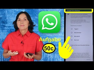 WhatsApp Backup Einstellungen verwalten. Aufgabe 50c Android Kurs für Einsteiger