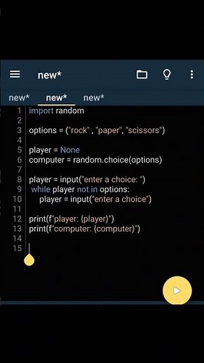 basic rock 🪨 paper 📜 scissors ✂️ game in python #python #coding #java #codecool