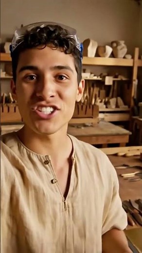 How King Tut’s Mask Was Made – Step 1 Gold Face Mapping ✨🔨 #tutankhamun