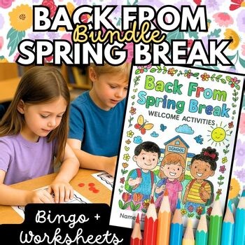 Back From Spring Break Activity Worksheets | K-3 Spring Break Writing Coloring