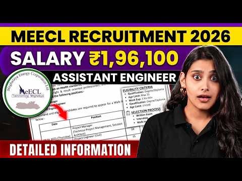 MEECL Recruitment 2026 🔥 Assistant Engineer Job | ₹1.96 Lakh Salary | Eligibility, Selection Process