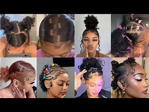💖~Easy hairstyles on short and medium curly hair//🦋amazing hairstyles compilation✨