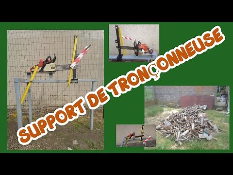Chevalet de tronçonnage / Support de tronçonneuse - Couper des branches facilement