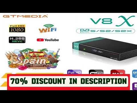 #GTMEDIA V8X Mars Satellite Receiver DVB-S/S2/S2X 1080P HD Built-in 2.4G WIFI H.265 Support SAT to
