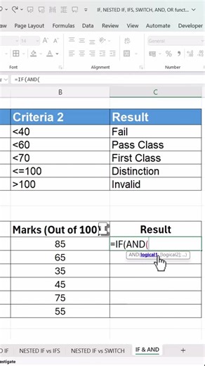 Mastering IF and AND Functions in Excel! #shorts