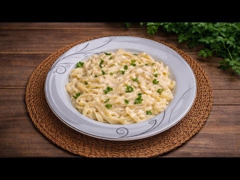 This is so delicious! Creamy Fettuccine with an Amazing Homemade Sauce 😋🍽