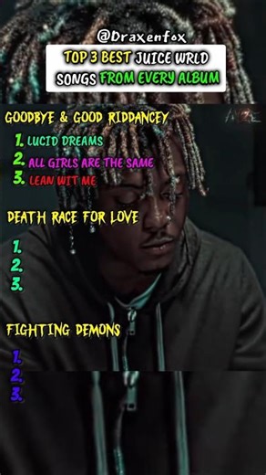 TOP 3 BEST ‪@JuiceWRLD‬ SONGS FROM EVERY ALBUM 😳🔥