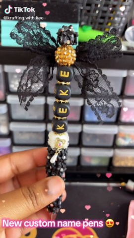 STOP scrolling… because these custom name pens are GORGEOUS 😍✨ I’m dropping brand new handmade custom name pens, and the best part… YOU can design yours with me LIVE! Pick your colors, beads, and name and watch me make it in real time 🖊️💖 Cute, personal, and the perfect gift or desk accessory. Don’t miss tonight’s live because these always go FAST 👀✨ #cus#customnamepensr#personalizedpensa#beadedpenss#custompensndmadepens
