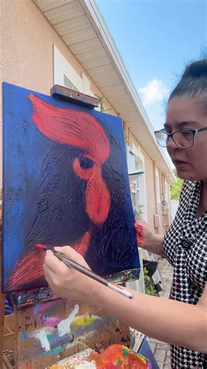 How to use the brush in this technique #acrylicpaintingforbeginners #paintingtutorial #acrylics