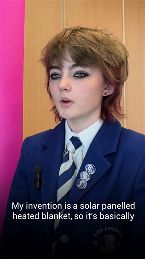 This #NationalInnovationWeek Business Minister Richard Lochhead met one of Time Magazine's Girls of the Year, Rebecca Young. Rebecca talked us through her solar powered blanket that has been developed by innovators, Thales. Watch for more. | The Scottish Government