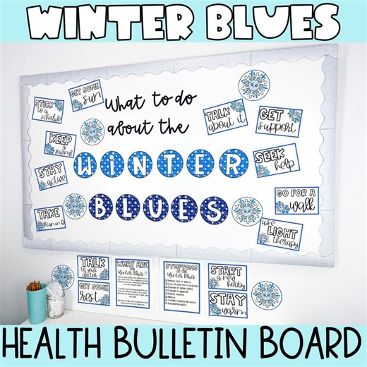 Winter Blues Mental Health Bulletin Board Kit (digital Download) - Etsy