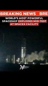 🚨 BREAKING: SPACEX STARSHIP EXPLODES DURING TEST 🚨 A SpaceX Starship prototype (Ship 36) exploded in a massive fireball during a static fire test at the Starbase facility in Texas, late Tuesday night (June 18, 2025). 🔥 The powerful blast destroyed the prototype completely, shook the testing grounds, and lit up the night sky—yet no injuries were reported, thanks to strict safety protocols. This marks another setback for Elon Musk’s Mars mission, following several recent Starship failures. The 