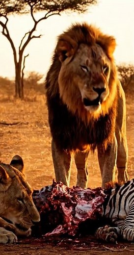 Lions Eating a Zebra | Intense & Raw Feeding on the Savanna