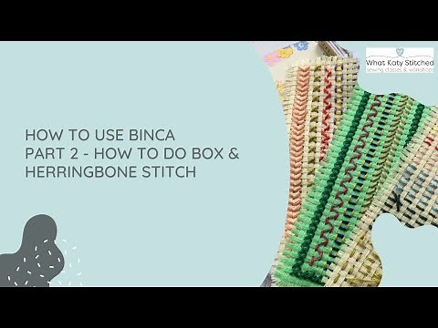 How to sew with binca - Part 2 how to sew herringbone and box stitch on binca