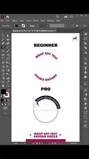 Type on a Path Tool in Illustrator | Quick Adobe Illustrator Tutorial | #illustrator #adobe #logo