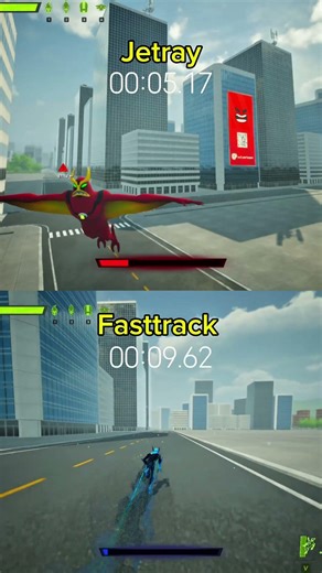 Jetray VS Fasttrack Speed Test new comment task Ben 10 #shorts #highrpmshorts #ben10 #gameplay