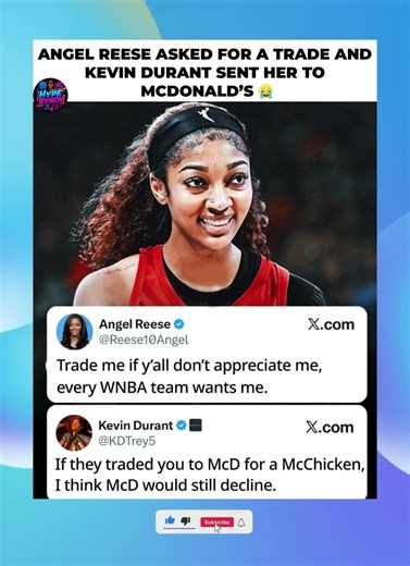 Angel Reese Demands a Trade?! 😂 Kevin Durant's McDonald's Roast Has NBA Fans DYING! 🍔🏀#shorts