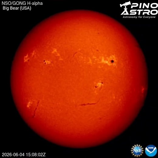 Sun in H-alpha: June 4, 2026 #PinoAstro