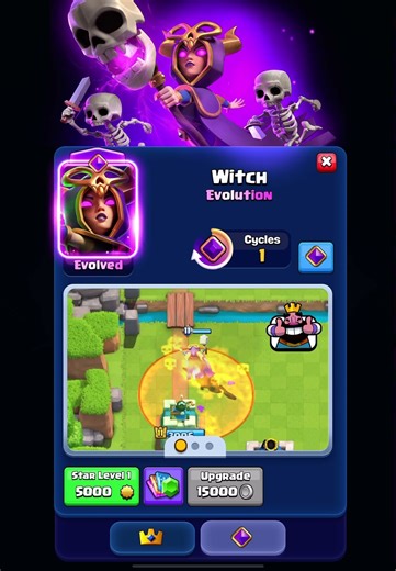 finally getting evolution witch #clash #clashroyale #cr #evolution #evo #evos #evowitch #process #W