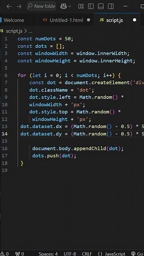 Dot Animation with HTML, CSS & JavaScript