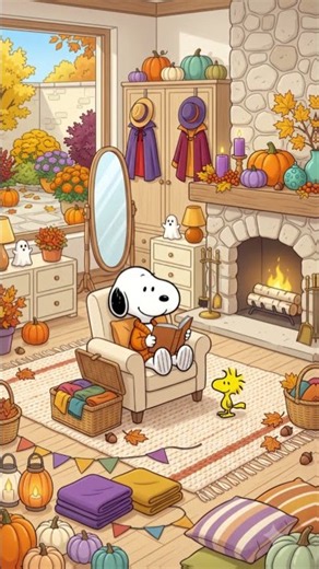 Snoopy’s Cozy Halloween Reading - Autumn Lofi for Study, Focus & Relax