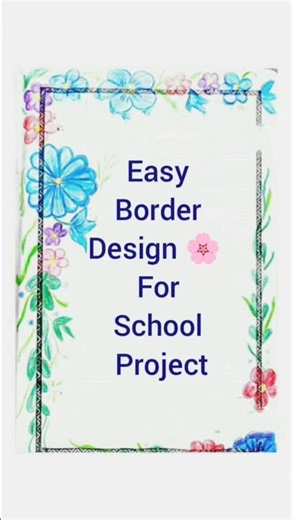 ✨ Easy Border Design for School Project | Simple & Beautiful Border Ideas 🌸 #BorderDesign #DIY #Art