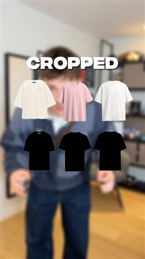The different types of t-shirts: CROPPED #fashion #streetwear #fyp #outfit #clothes #ootd