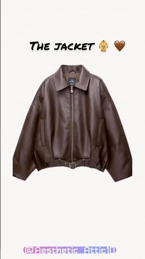 🧸☕ Aesthetic Brown Leather Jacket Outfit Styling Ideas 🧥🤎 | Aesthetic_Attic10