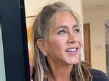 Jennifer Aniston rocks grey hair while promoting hair product from her brand