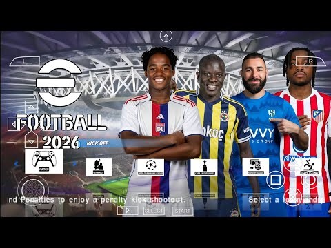 eFootball PES 2026 PPSSPP Android Offline PS5 Camera | Efootball 2026 PSP Full Update