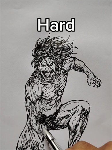 Drawing Eren Yeager: From Easy to Very Hard