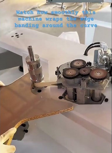 Automated Curved Edge Banding #edgebanding #woodworking #cnc #furnituremanufacturing #cabinetry