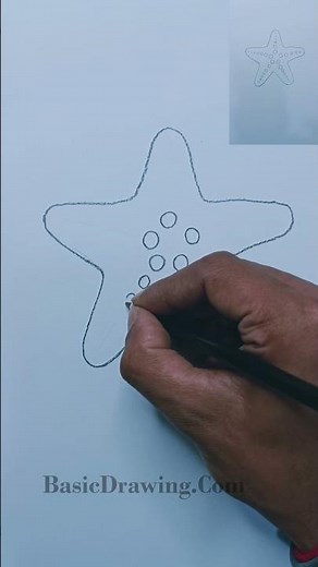 Star fish drawings step by step video