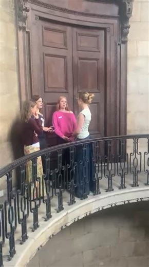 Some very impromptu Mendelssohn, sung at the top of the geometric staircase at St Paul’s, made famous as the ‘divination stairwell’ in Harry Potter! #choralmusic #Mendelssohn #stpaulscathedral #harrypotter | Truro Cathedral Choir