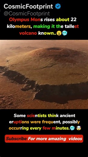 Olympus Mons: The Monster Volcano on Mars🤯🧐
