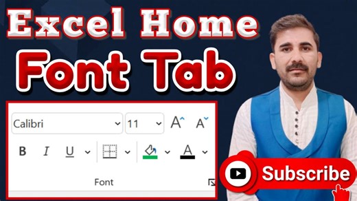 Font In Excel | Change Font Size & Color in MS Excel| How to Bold, Italic, Underline | Sona Nitharwal