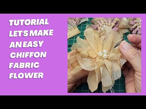 Chiffon Flower Tutotial, Diy Shabby chic flower making, Vintage style How to #diyideas