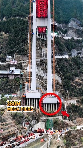 380M GIANT BRIDGE PIERS ⚙️ Luding Grand Bridge on Sichuan–Tibet Railway