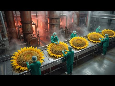 Inside a Modern Oil Factory | From Sunflower Fields to Sunflower Oil (Full Process)