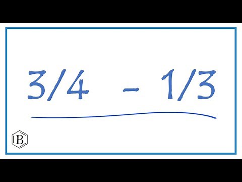 3/4 - 1/3 (3/4 minus 1/3)