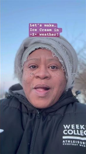 When it gets cold, make ice cream! #icecream #snow