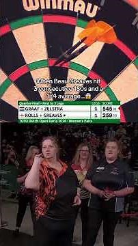 THREE 180s in a ROW from Beau Greaves 😱 #darts #pdc #beaugreaves