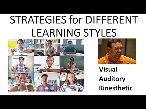 Strategies to Address Different Learning Styles including Visual, Auditory & Kinesthetic