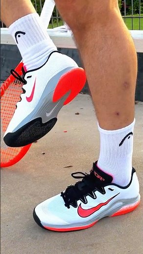 Nike Court Vapor 12 Lava on feet #tennis #shorts