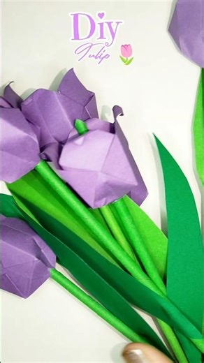 Diy Paper Tulip | 🌷Tulip Craft