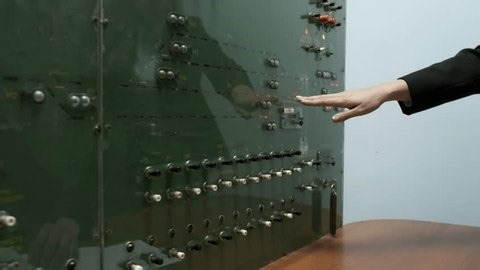 Persons Hand Reaching Out Green Panel Stock Footage Video (100% Royalty-free) 4006748401 | Shutterstock