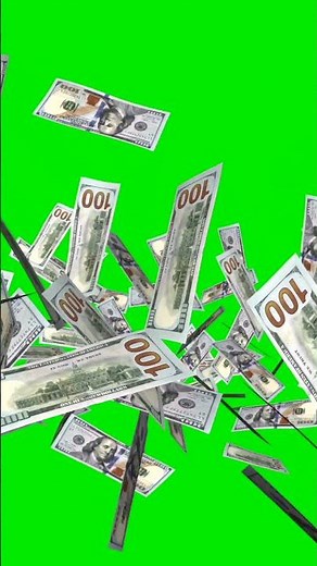 Money Explosion - 100 US Dollars - Modern Bills - Central Blast Effect #moneygreenscreen #moneyrain