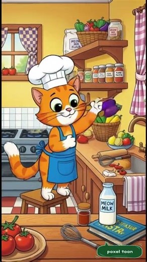 “Coco the Chef Cat – Funny Cartoon Cooking Story | Cute Cat Animation for Kids”